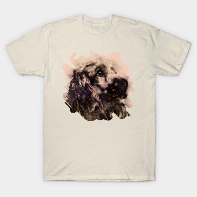 English Cocker Spaniel Sketch T-Shirt by Nartissima